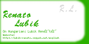 renato lubik business card